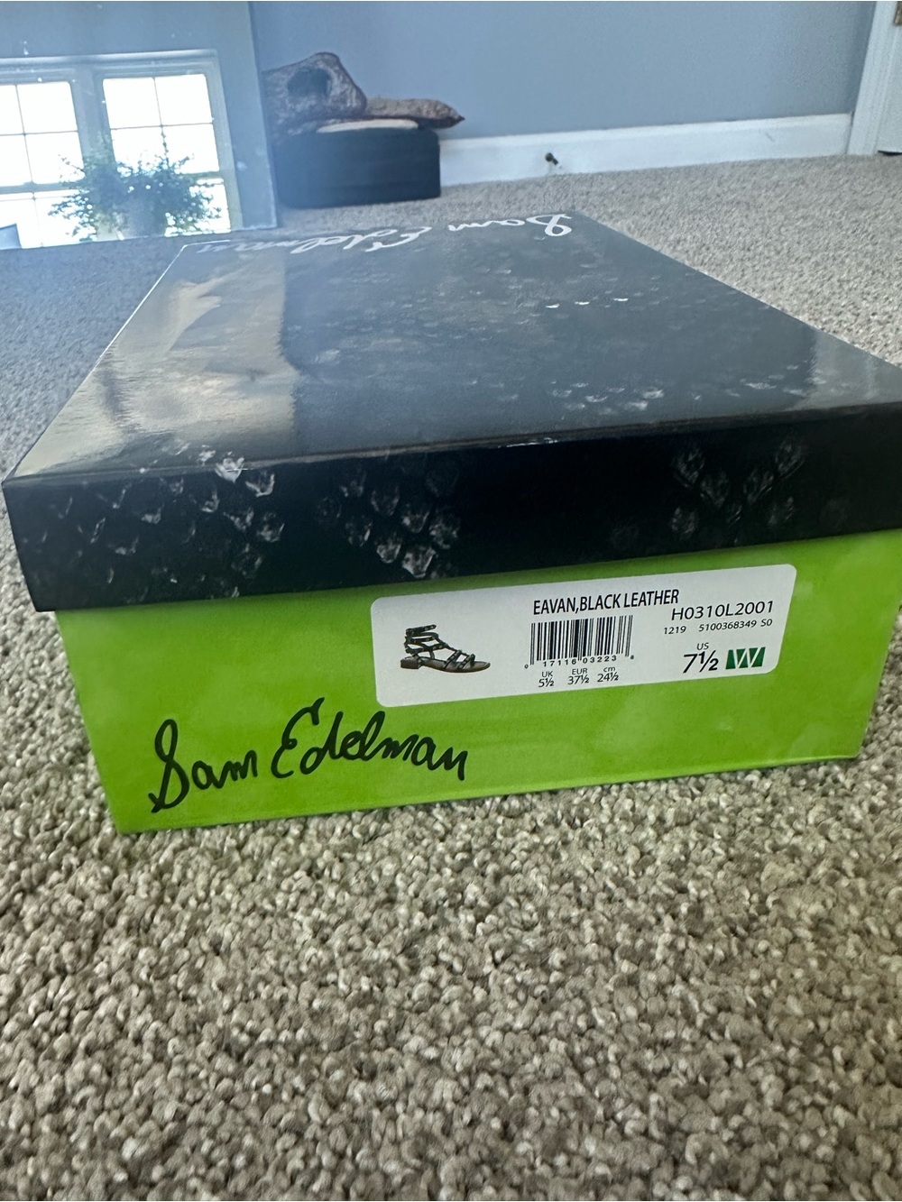 Sam Edelman Black Leather Women’s Sandals - Picture 4 of 9